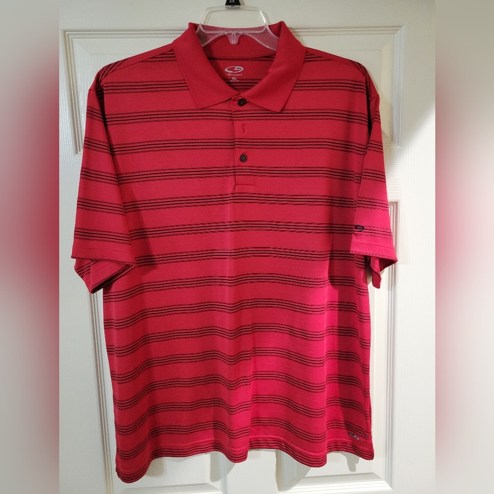 Mens Champion Duo Dry Polo shirt size XL. Color red